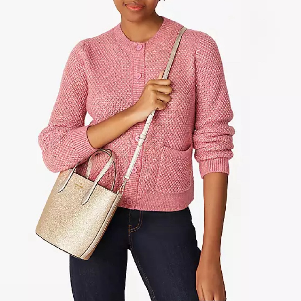 Kate Spade New York Black Glimmer Satchel Bag Ke46 Gold Nwt